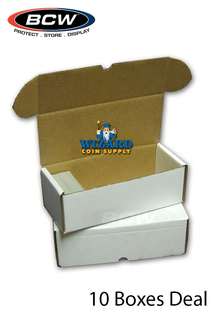 X10 BCW 500 Count Cardboard Storage Boxes For Baseball Sport or Gaming Cards New