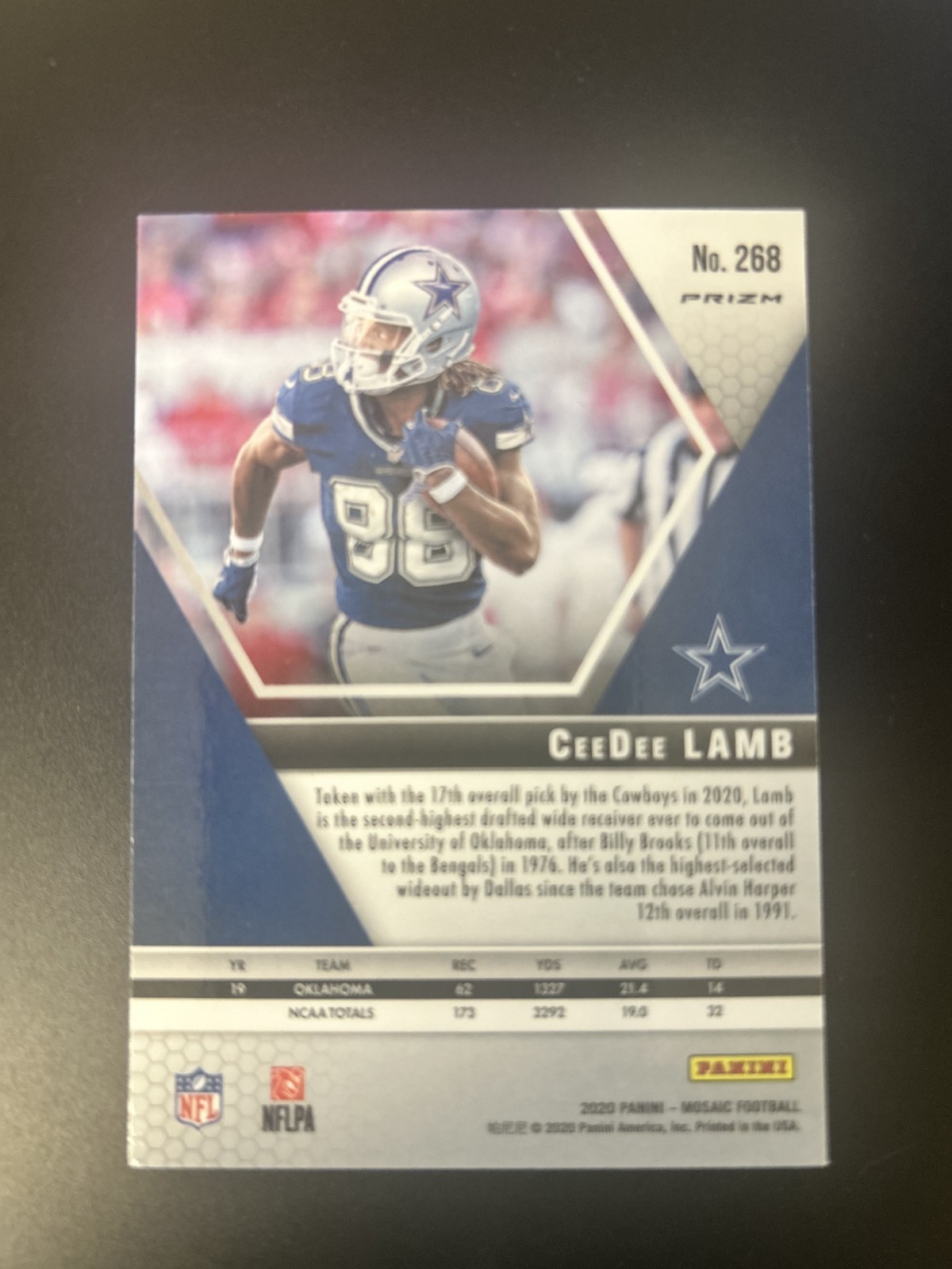💥2020 Panini Mosaic – NFL Debut CeeDee Lamb #268 Camo Pink Mosaic Prizm (RC)💥