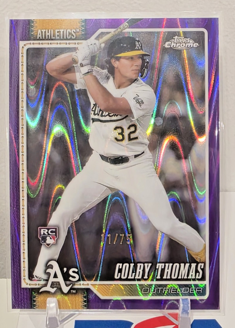 2026 Topps Chrome Baseball – COLBY THOMAS Purple RAYWAVE /75 RC