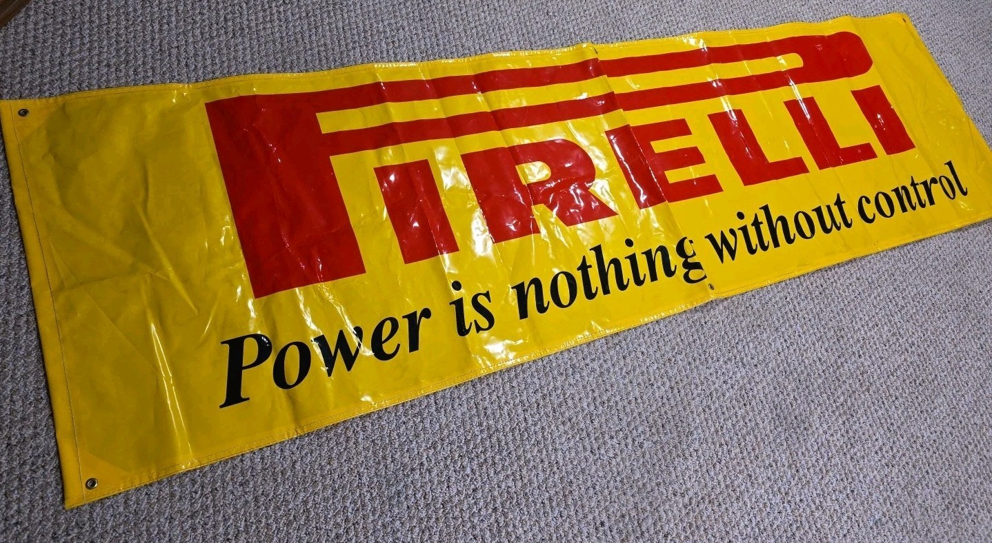 Pirelli Tires 9ft Banner Garage Pit Promo Sign