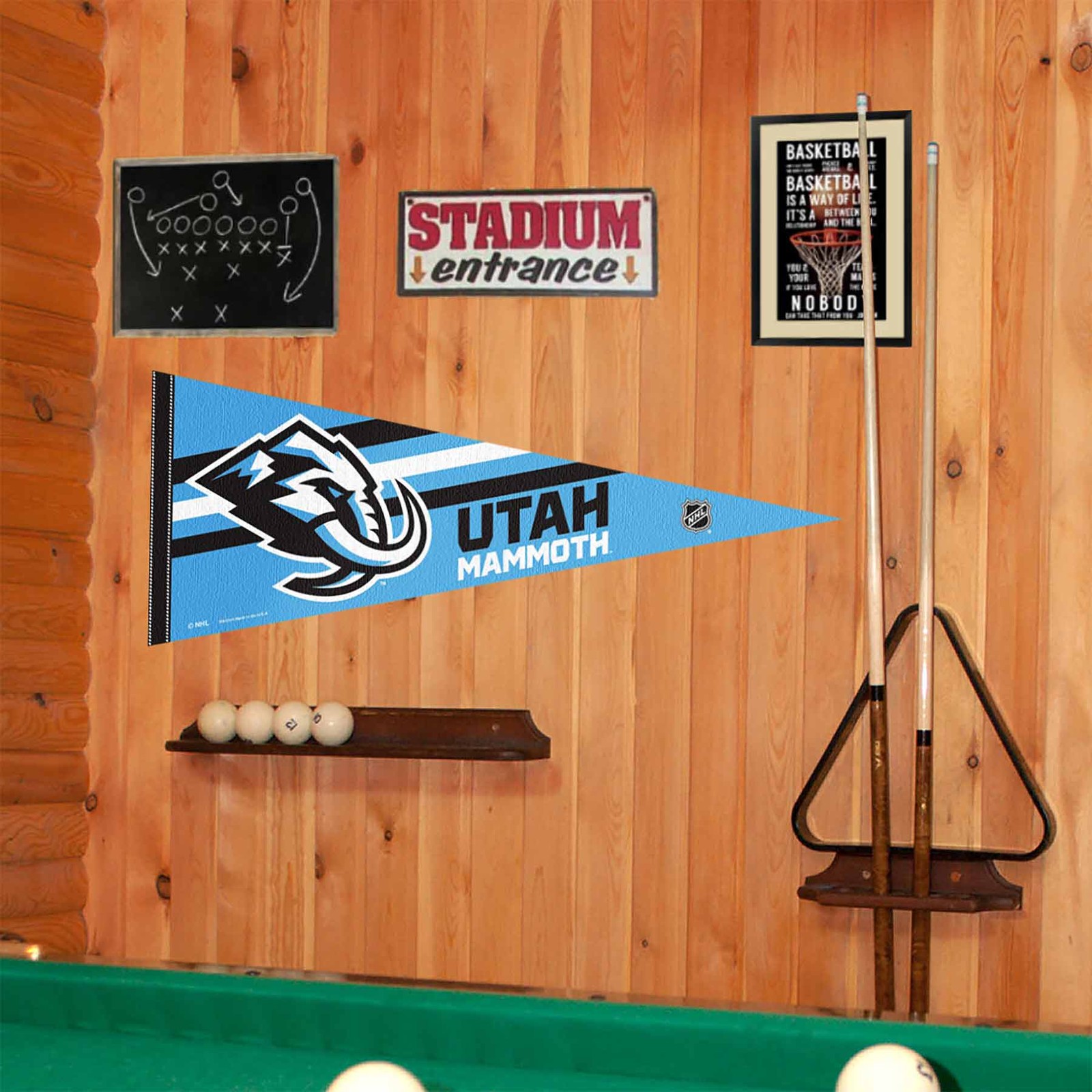 Utah Mammoth NHL Hockey Pennant Flag