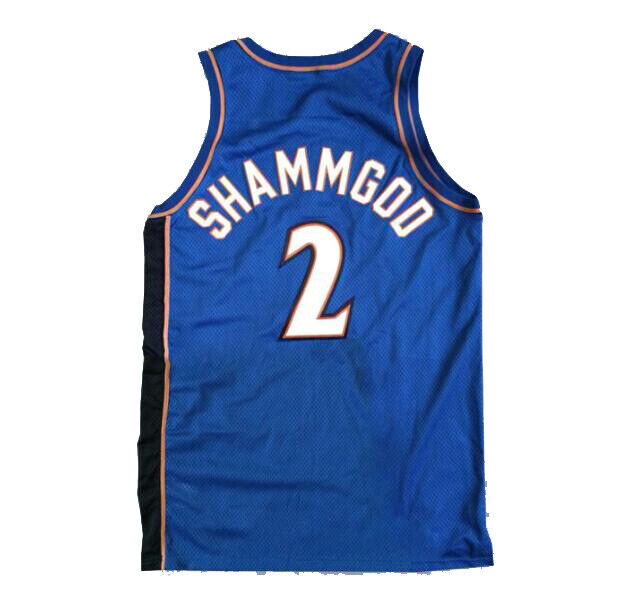 #2 Shammgod Basketball Jersey Pro Career Sewn Washington White Blue Custom S-6XL