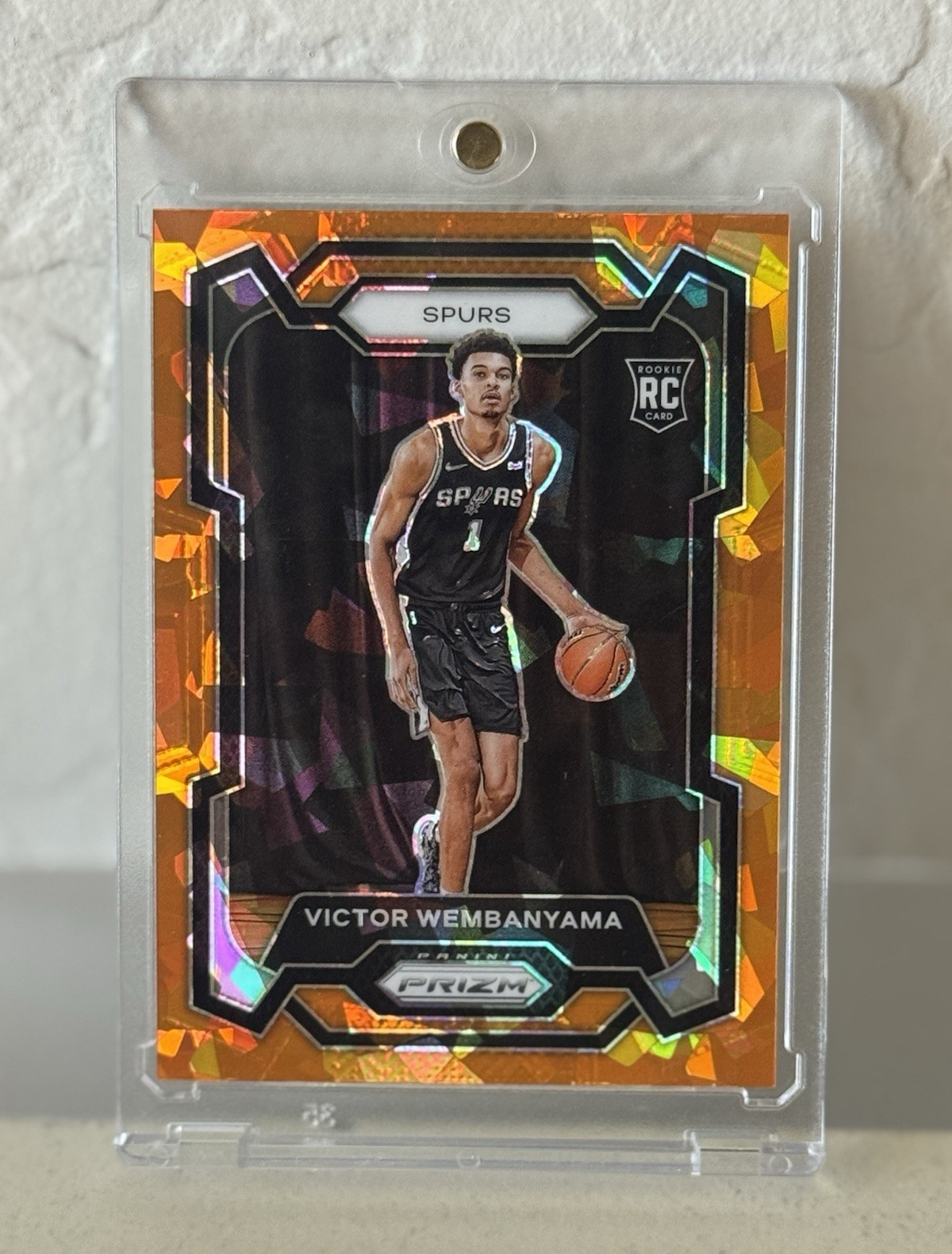 2023-24 Panini Prizm Orange Cracked Ice Victor Wembanyama Rookie📈
