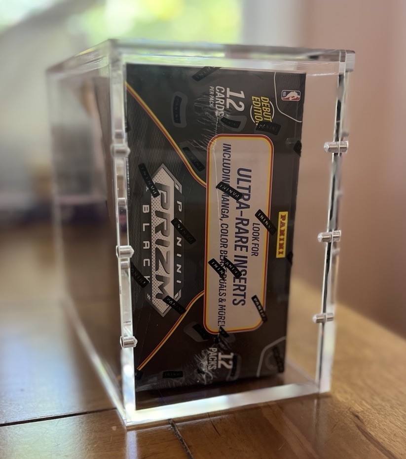 Acrylic Display Case Magnetic Lid FITS 2024-25 Prizm Black Basketball Hobby Box