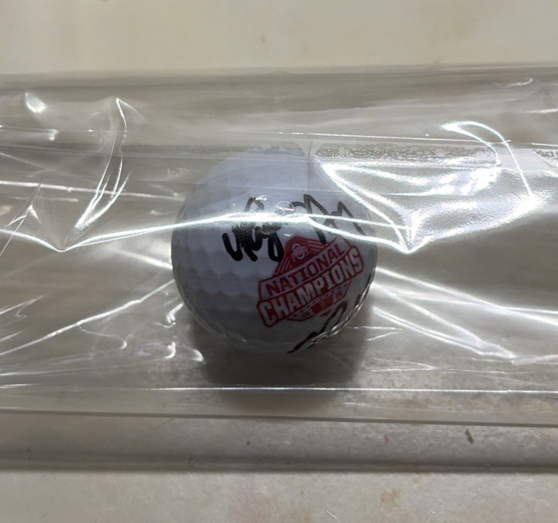 BRANDON INNISS & 1 Other – OHIO STATE NATIONAL CHAMPIONS Autographed Golf Ball