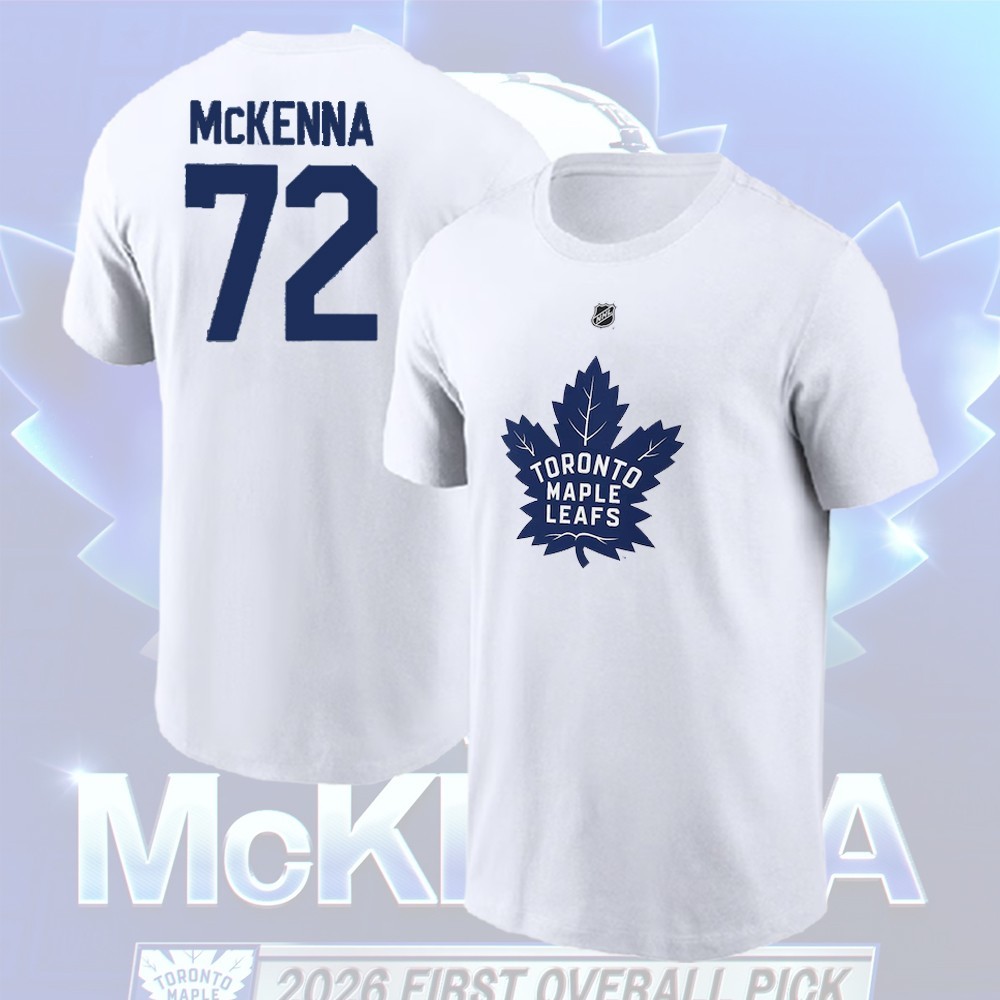 Gavin McKenna #72 Toronto Maple Leafs 2026 Player Hockey Draft Name & Number