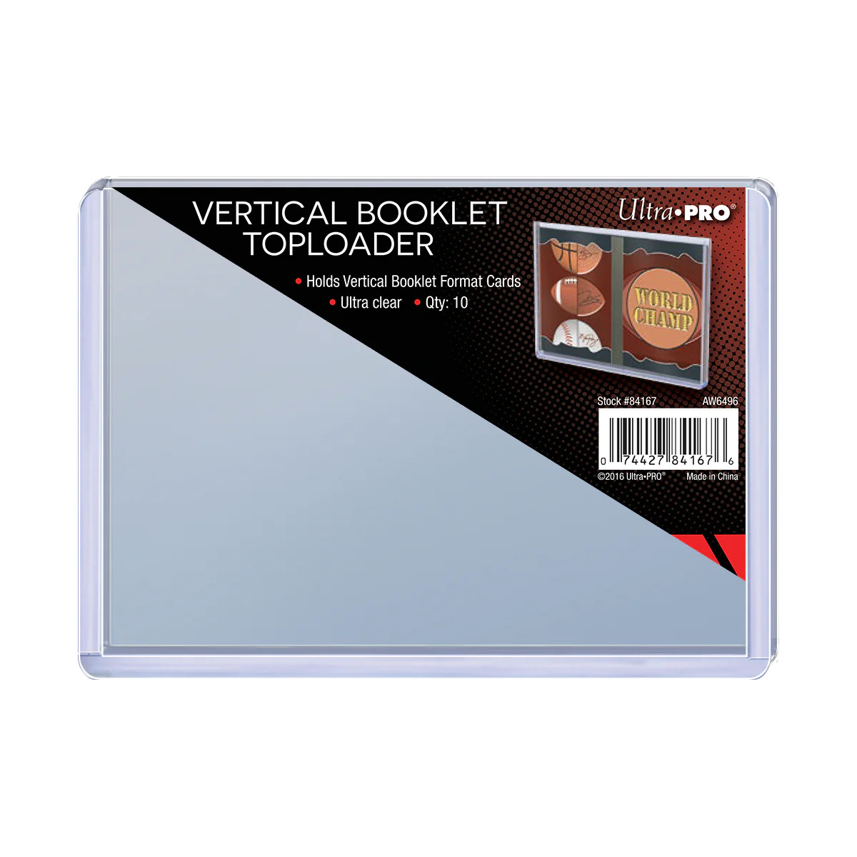 10 Ct Ultra PRO Vertical Booklet Toploaders Clear Protector Storage Organizer