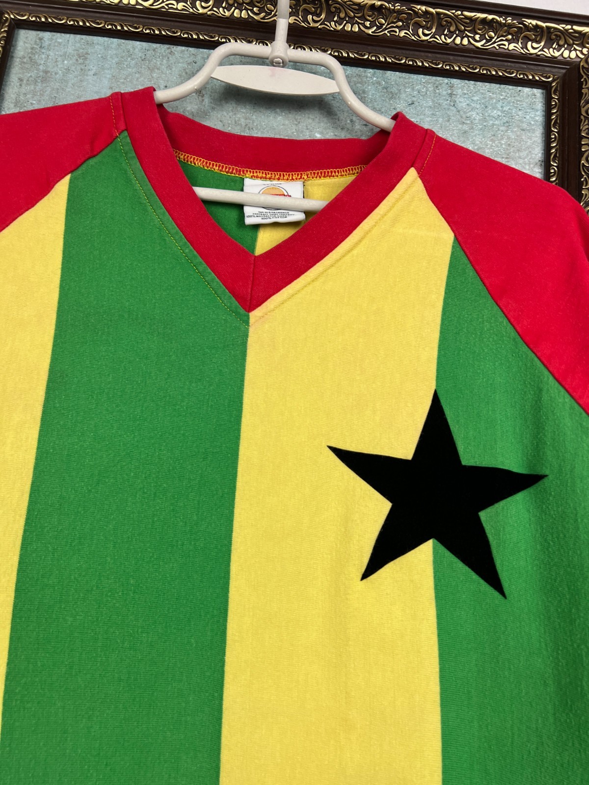 Vintage 80’s Toffs Football World Cup Retro Ghana Shirt Soccer Jersey Mens Sz M