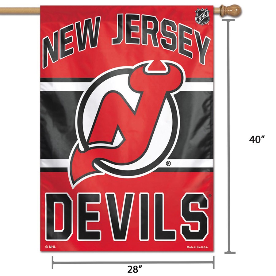 WinCraft New Jersey Devils 28″ x 40″ Wordmark Single-Sided Vertical Banner