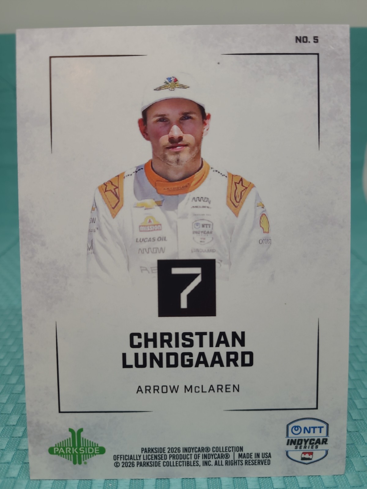 2026 Parkside Indycar Jumbo Oversized Box Topper/Bottomer Christian Lundgaard 5