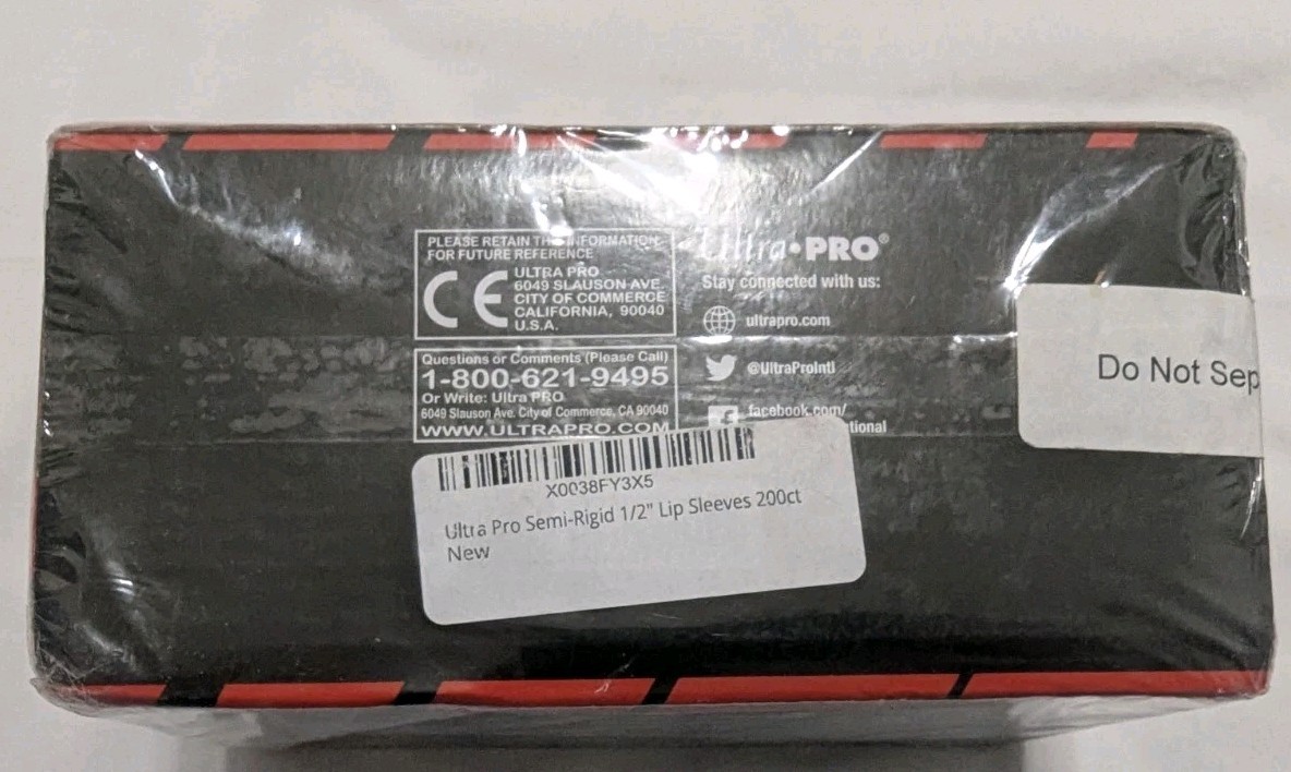 200 Count Ultra PRO 1/2″ Lip Semi-Rigid Card Holders for Standard Size Cards