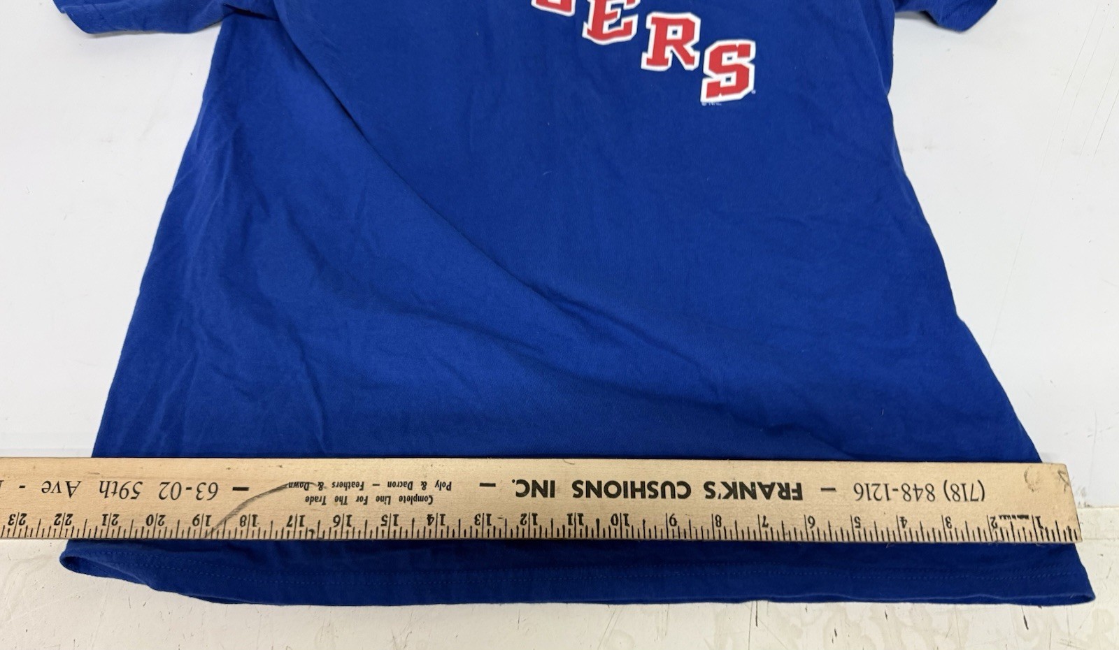 Reebok New York Rangers NHL Henrik Lundqvist #30 Blue Short Sleeve Shirt, L