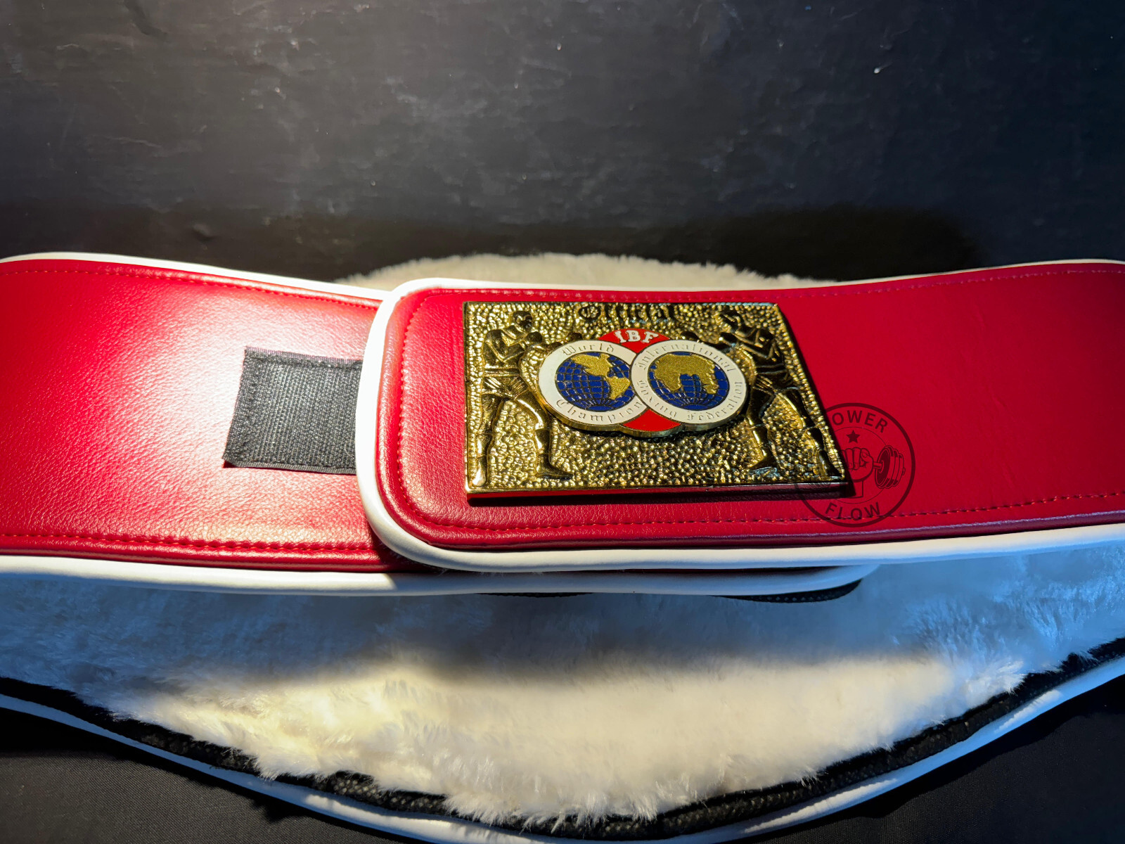 IBF Boxing Championship Belt Metal Plates Boxing Belt Leather Strap Custom Made