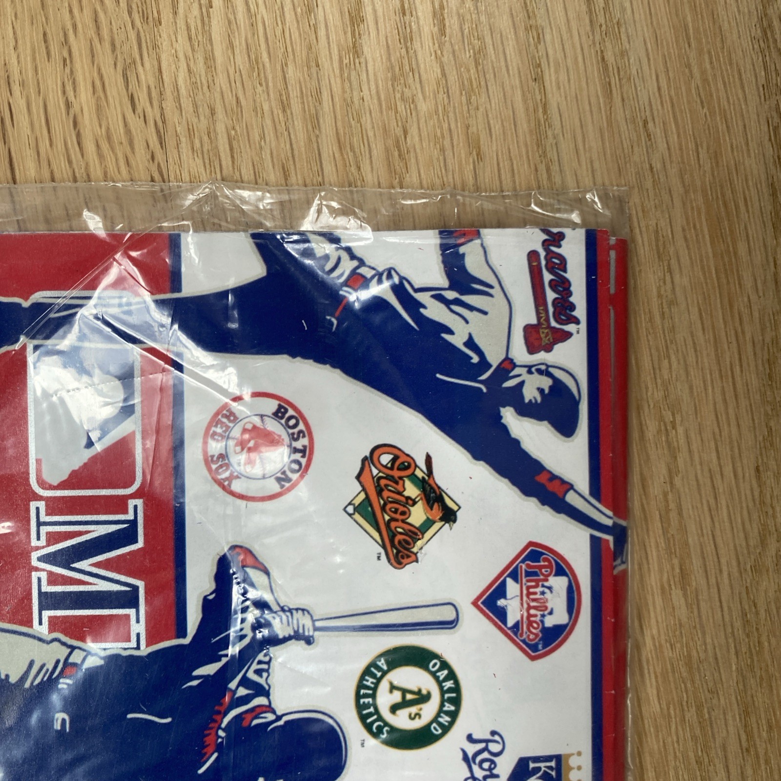 Vintage 2004 MLB All Teams Wrapping Paper Gift Wrap Birthday Holiday Rare