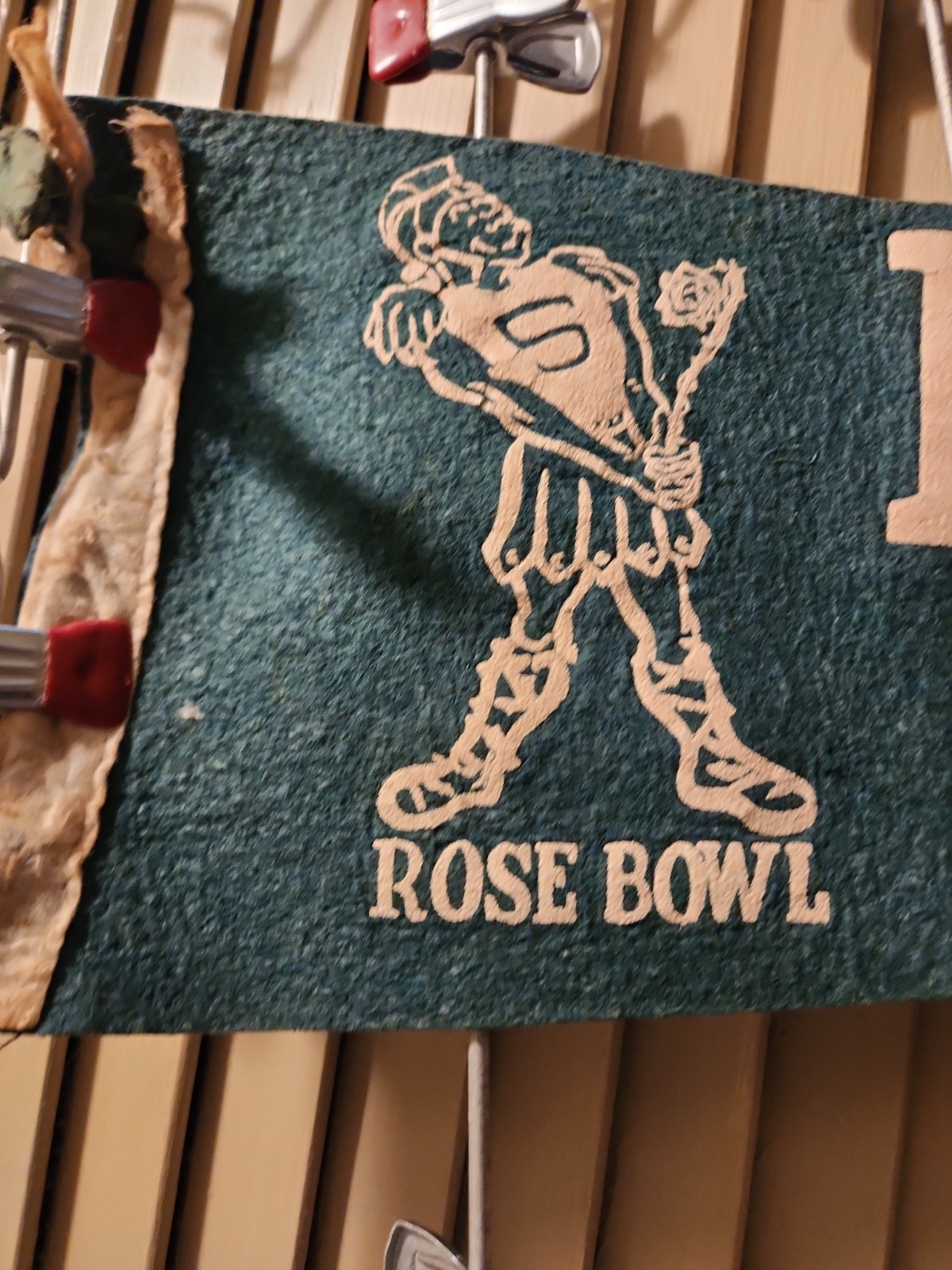 Vtg 56 Michigan State Felt Rose BOWL Pennant 24″ Spartans Football