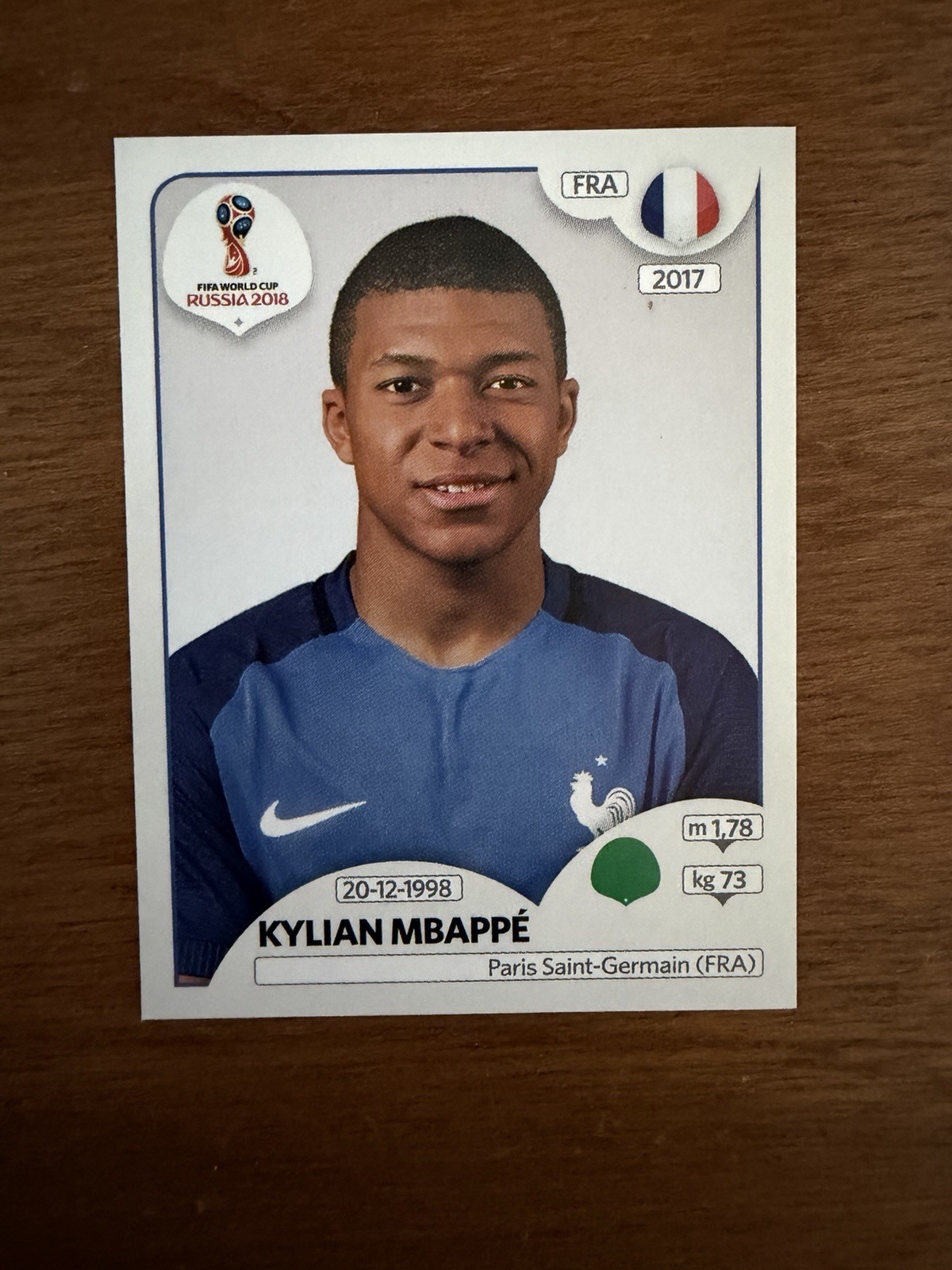 2018 Panini World Cup Sticker Kylian Mbappe RC #209 Black Back QTY USA Seller