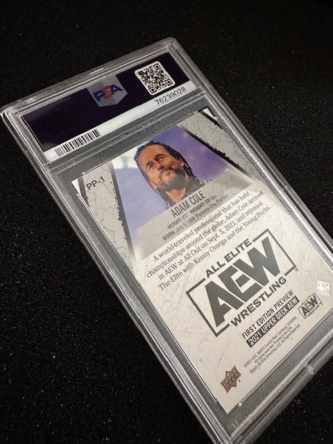 2021 Upper Deck AEW Adam Cole #1 Preview PSA 9 MINT