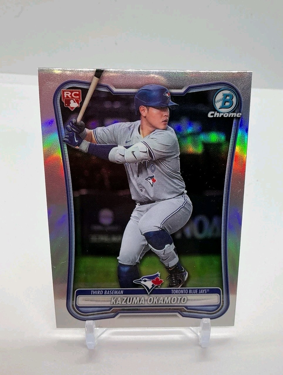 2026 Bowman Chrome Red Redemption Kazuma Okamoto RC Toronto Blue Jays #28