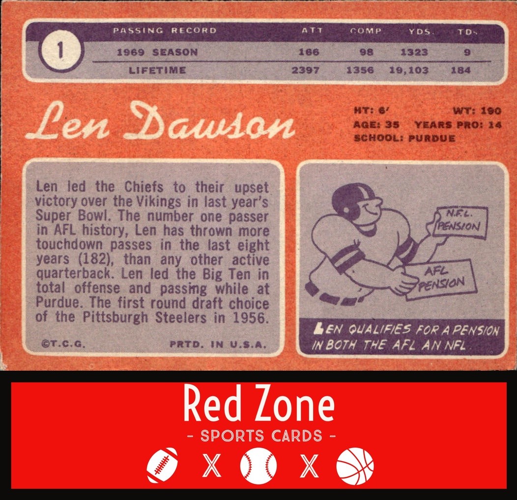 1970 Topps – #1 Len Dawson EX.