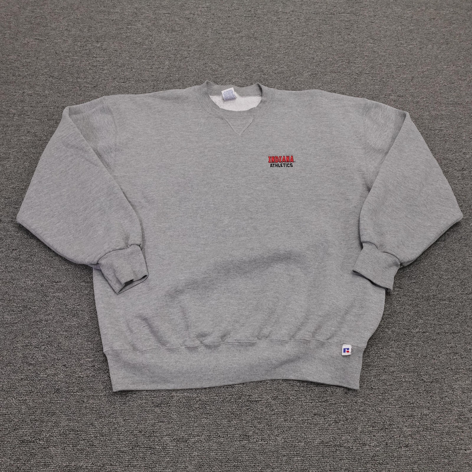 Vintage Indiana Hoosiers Sweatshirt Mens XL Gray NCAA College Russell Athletic