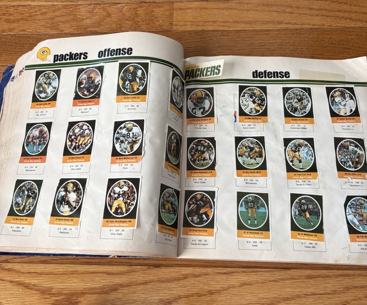 Vintage NFL Action 1972 Sunoco Sticker Album with Stickers – 90% Complete 💥