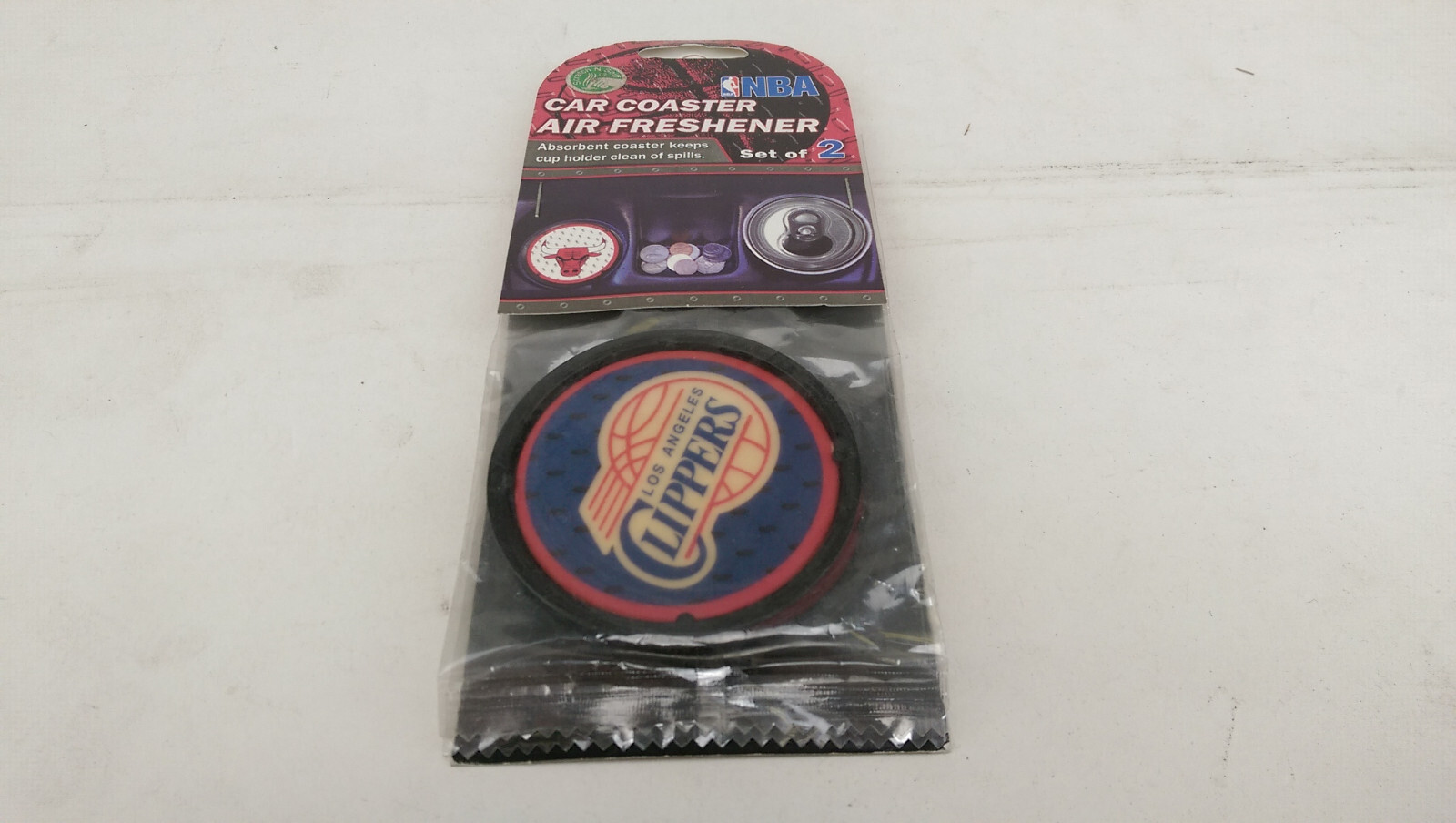 New NBA 2Pk Car Coaster Fresh Pine Scent Air Freshener Los Angeles Clippers