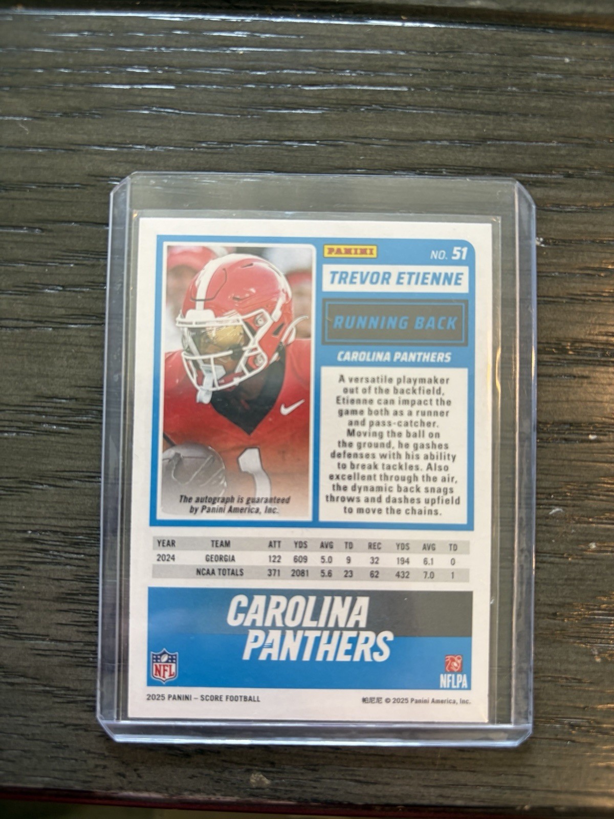 2025 Score – Rookies Trevor Etienne #51 Signatures (AU, RC)