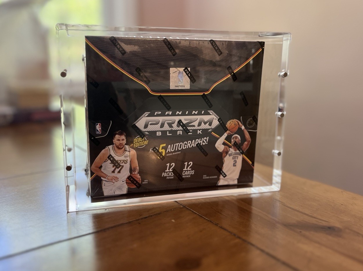 Acrylic Display Case Magnetic Lid FITS 2024-25 Prizm Black Basketball Hobby Box