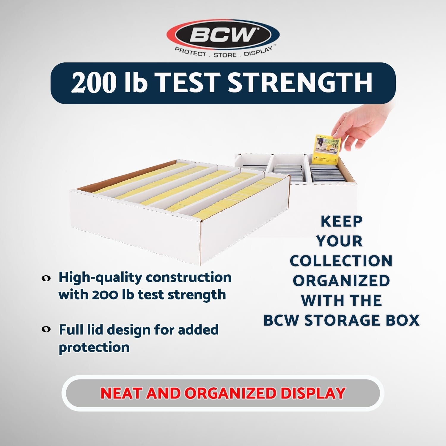 5 BCW 5000 Count Card Boxes Baseball Sport Gaming Cards Storage Full Lid Monster