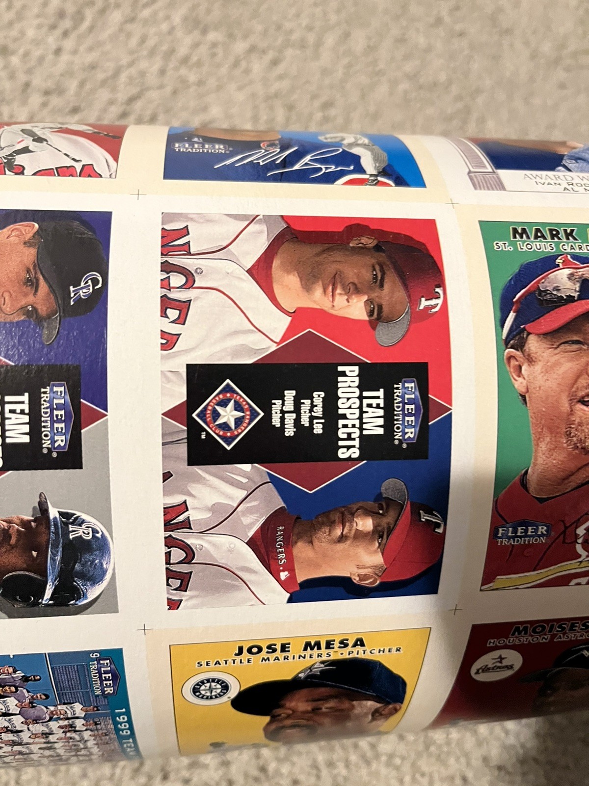 2000 FLEER TRADITION Baseball Cards UNCUT SHEET – SEE LIST OF STARS BELOW + PICS