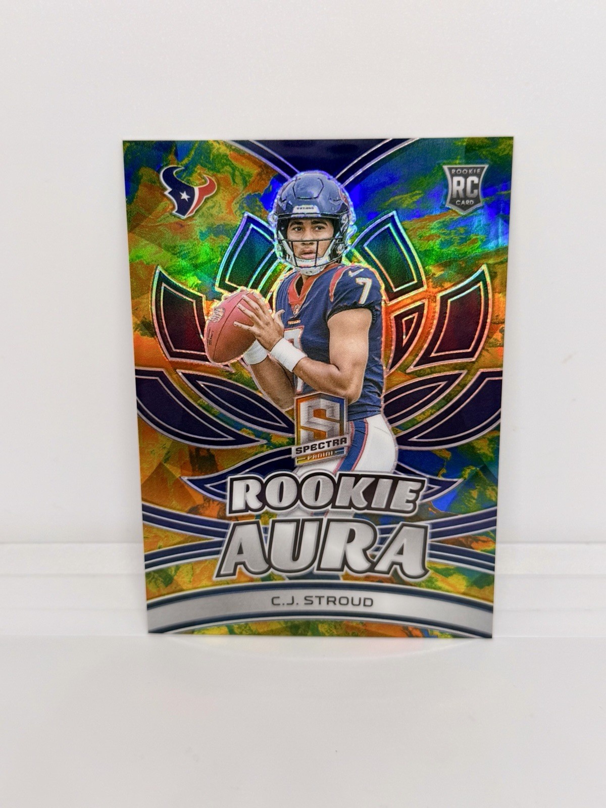 CJ STROUD Rookie 2023 Spectra Aura Universal Prizm Jersey Number 07/10 Texans RC