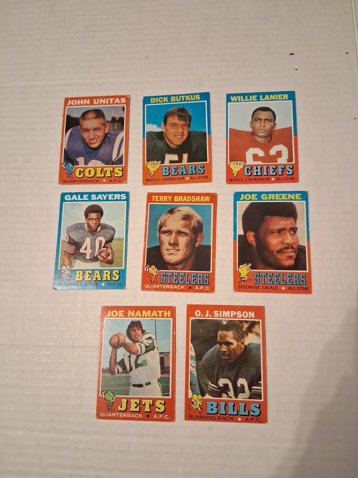 1971 Topps Football Complete Set 1-263 G+ Conditions