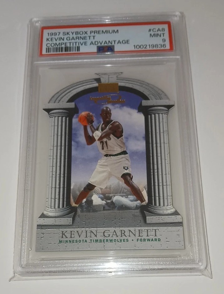 1997-98 Skybox Premium #CA8 Competitive Advantage Kevin Garnett Rare PSA9 POP16