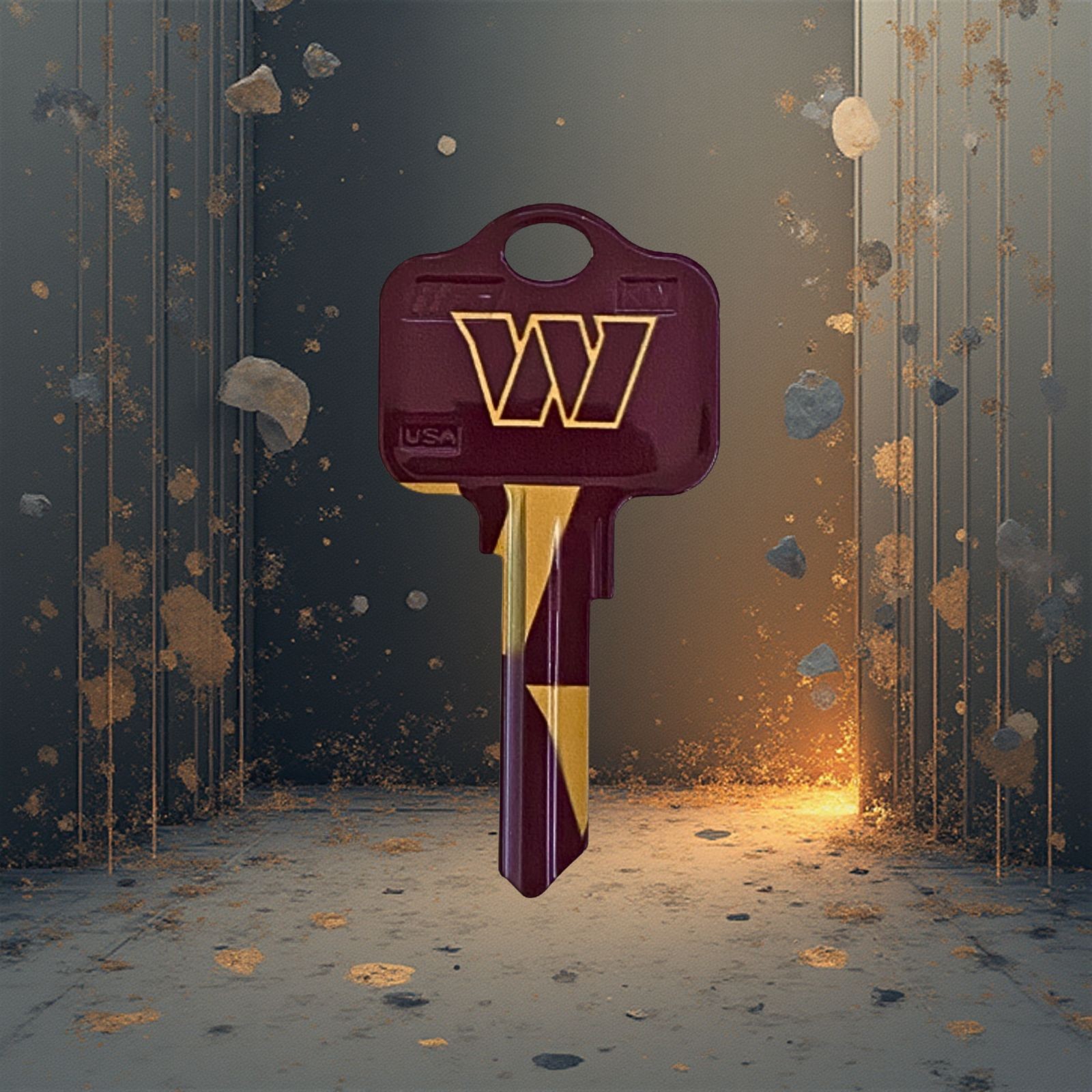 Officially Licensed NFL Football Team House Key Blank, Kwikset Schlage