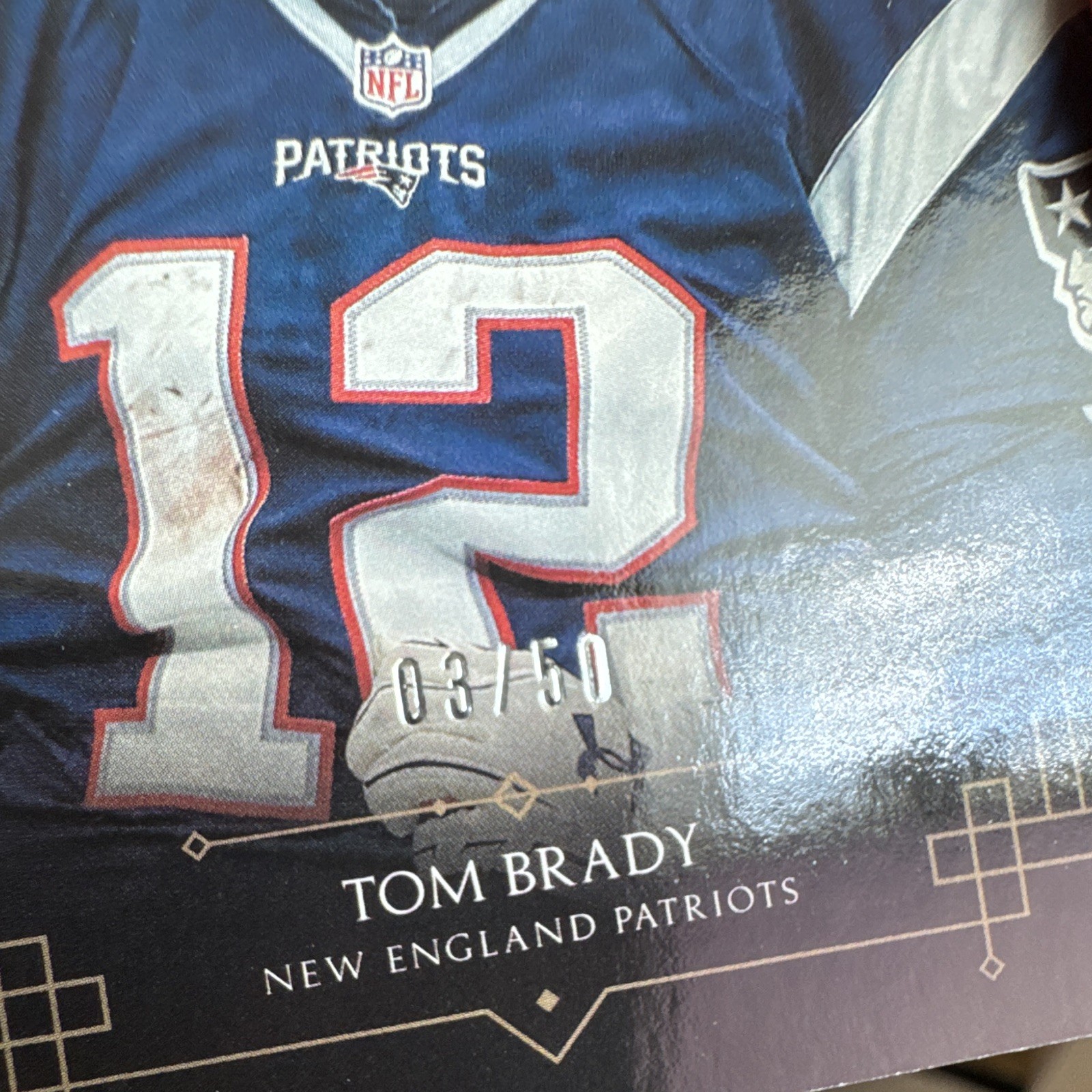 2016 Panini Black Friday Football Tom Brady #22 Patriots Serial Numbered /50