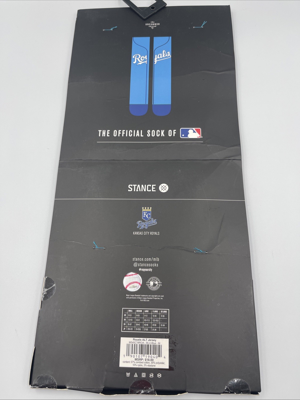 New Original Men’s Stance Kansas City Royals Alternate Jersey Logo Crew Socks