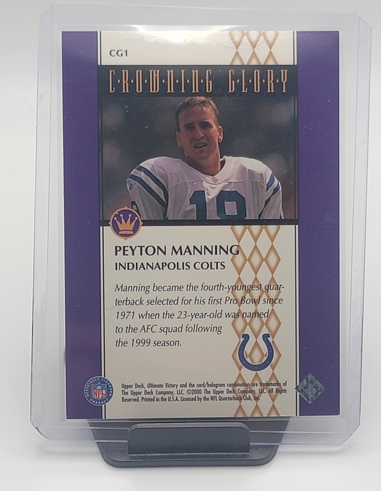 2000 Upper Deck Ultimate Victory – Crowning Glory Peyton Manning #CG1