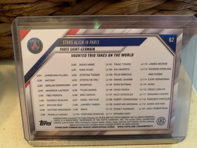 2021-22 Topps Uefa Champions League – Stars Align in Paris #62 Starball Foil