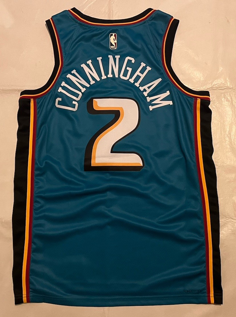 DETROIT PISTONS #2 CADE CUNNINGHAM SIZE 44 CLASSIC EDITION NIKE SWINGMAN JERSEY