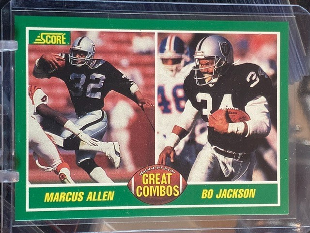 1989 Score – Great Combos Bo Jackson & Marcus Allen #284 Rumbling Raiders