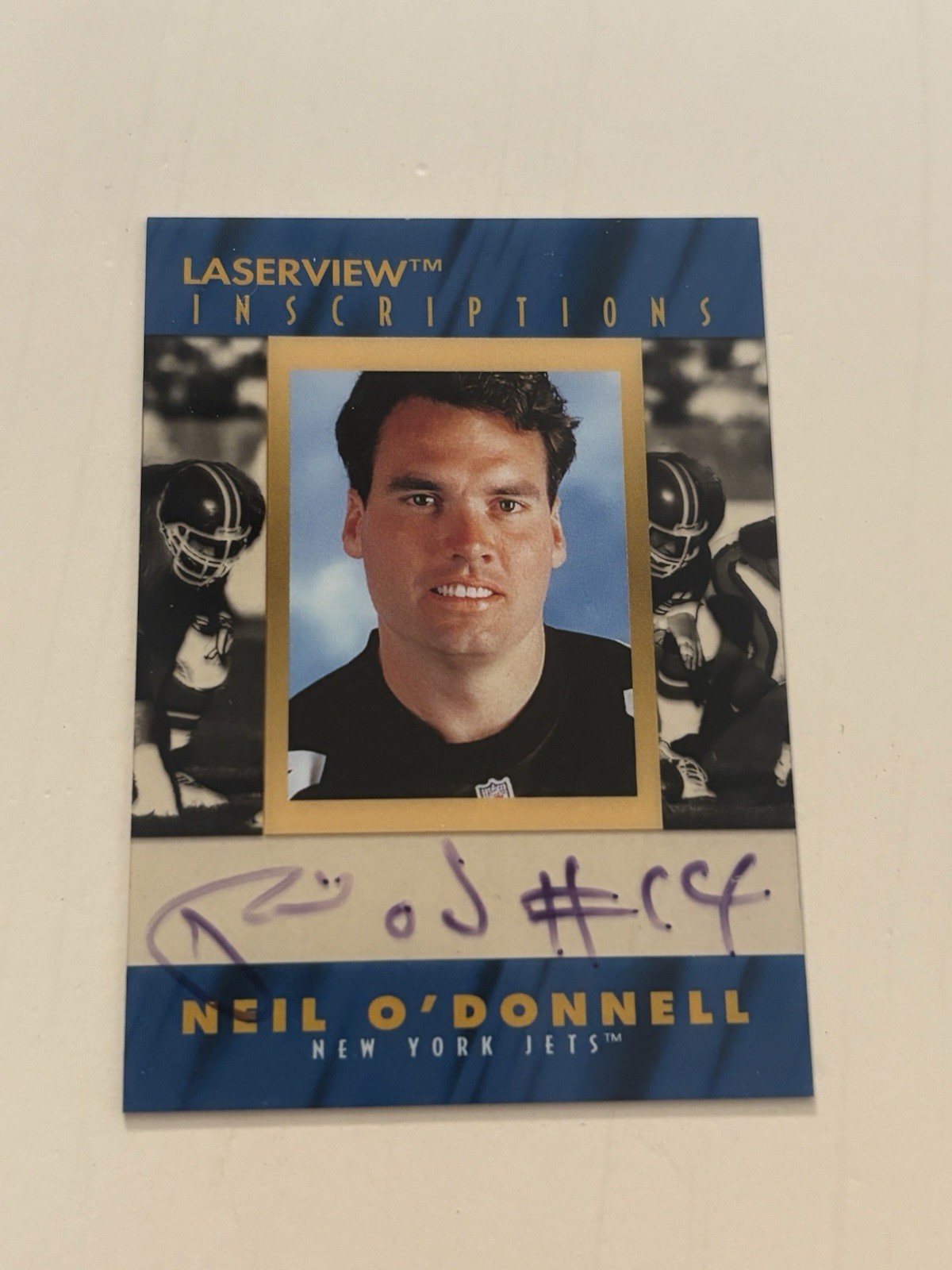 1996 Pinnacle Laser View NEIL O’DONNELL Inscriptions Auto /1600 New York Jets