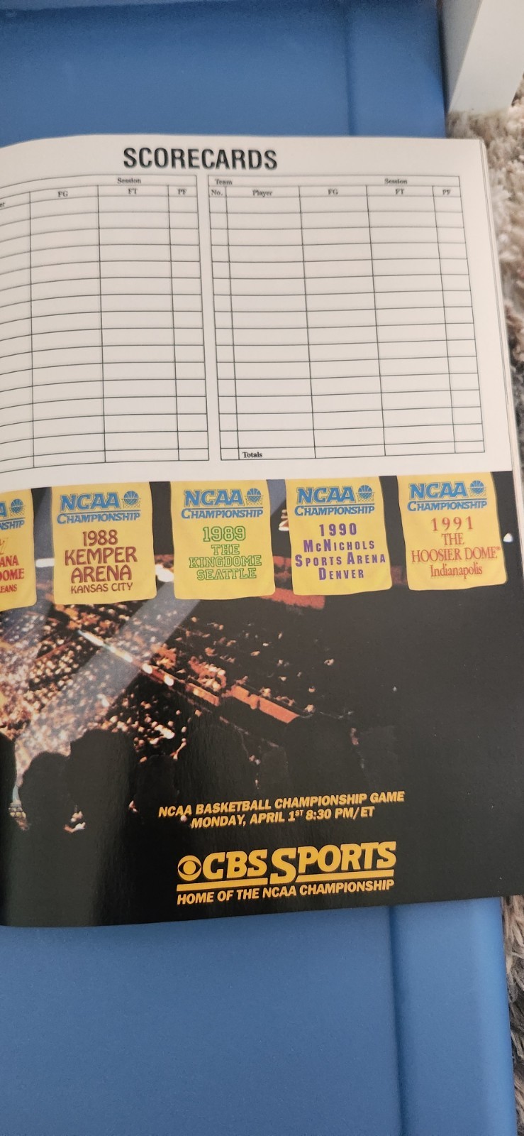 1991 NCAA Division 1 Men’s Basketball Championship Midwest Regional Program