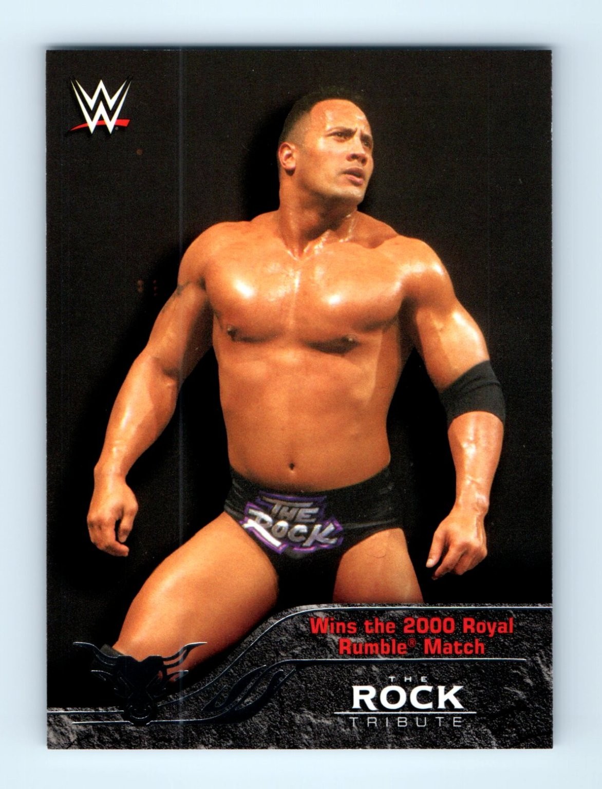 The Rock WWE 2016 The Rock Tribute Topps 12/40 Wrestling Card
