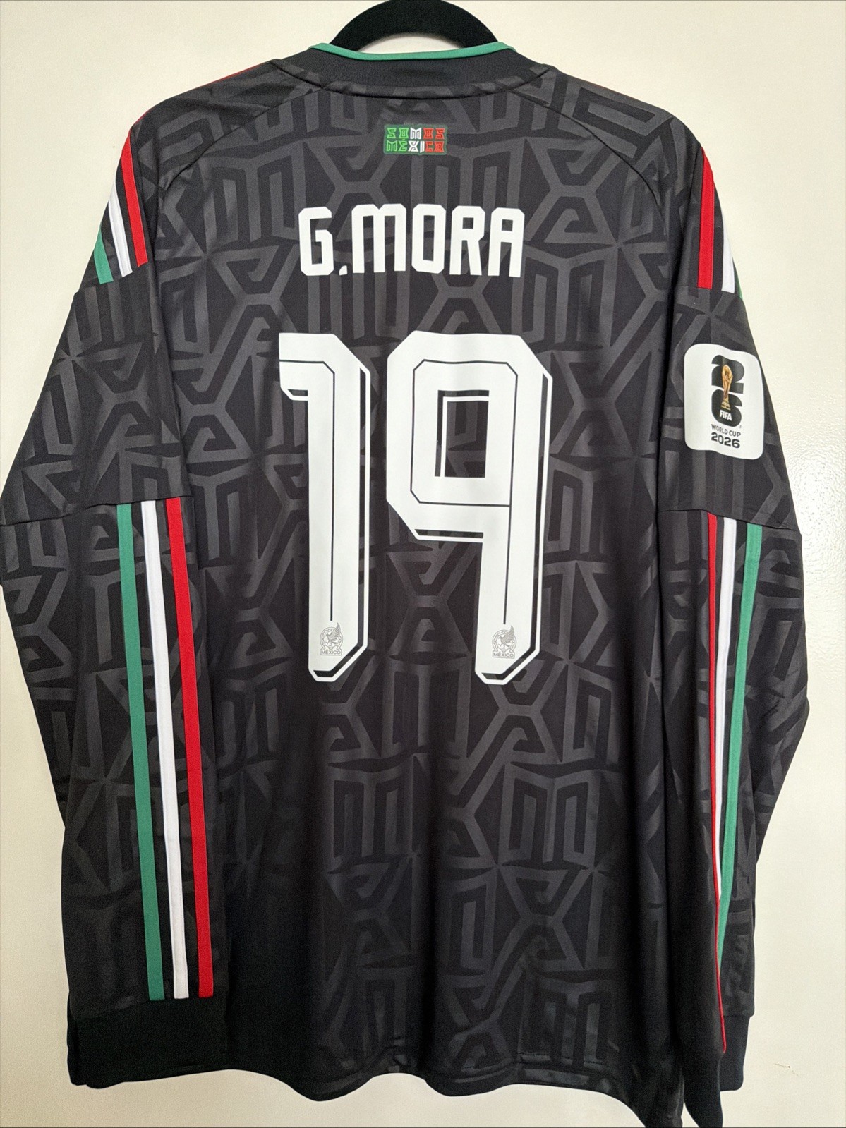Gilberto Mora #19 Mens LARGE Adidas Mexico Third FAN Jersey World Cup Vs Korea