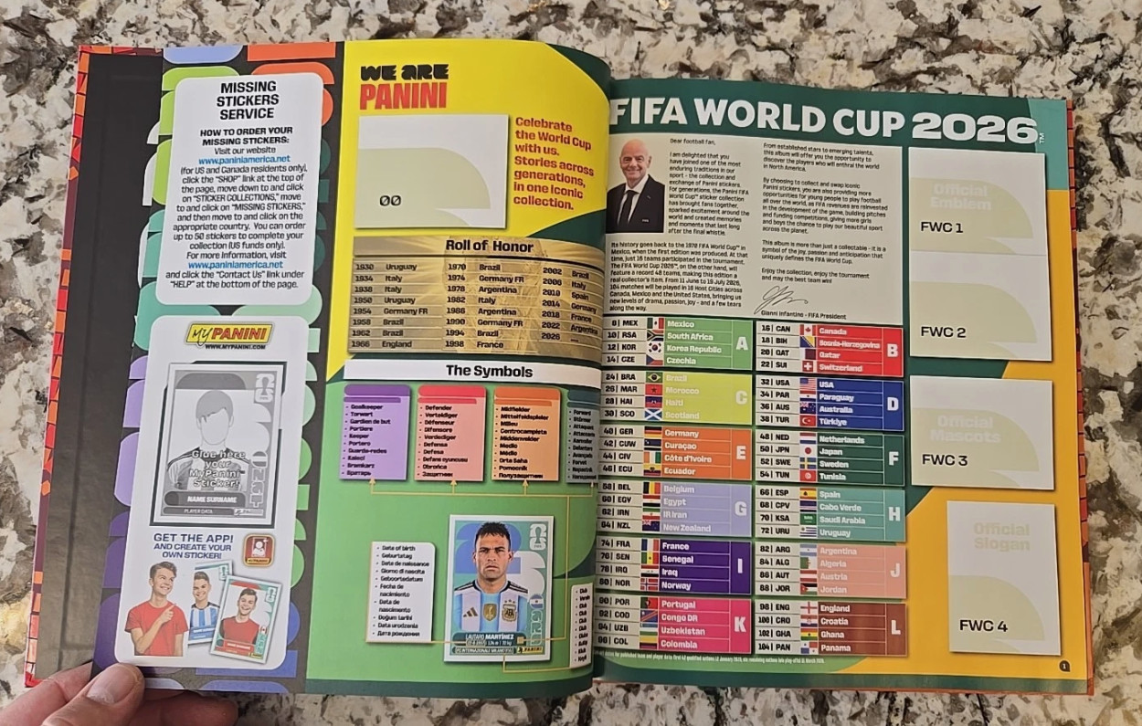 2PCS Panini FIFA World Cup USA＋Canada Hard Cover Album 1 of 2026 Special