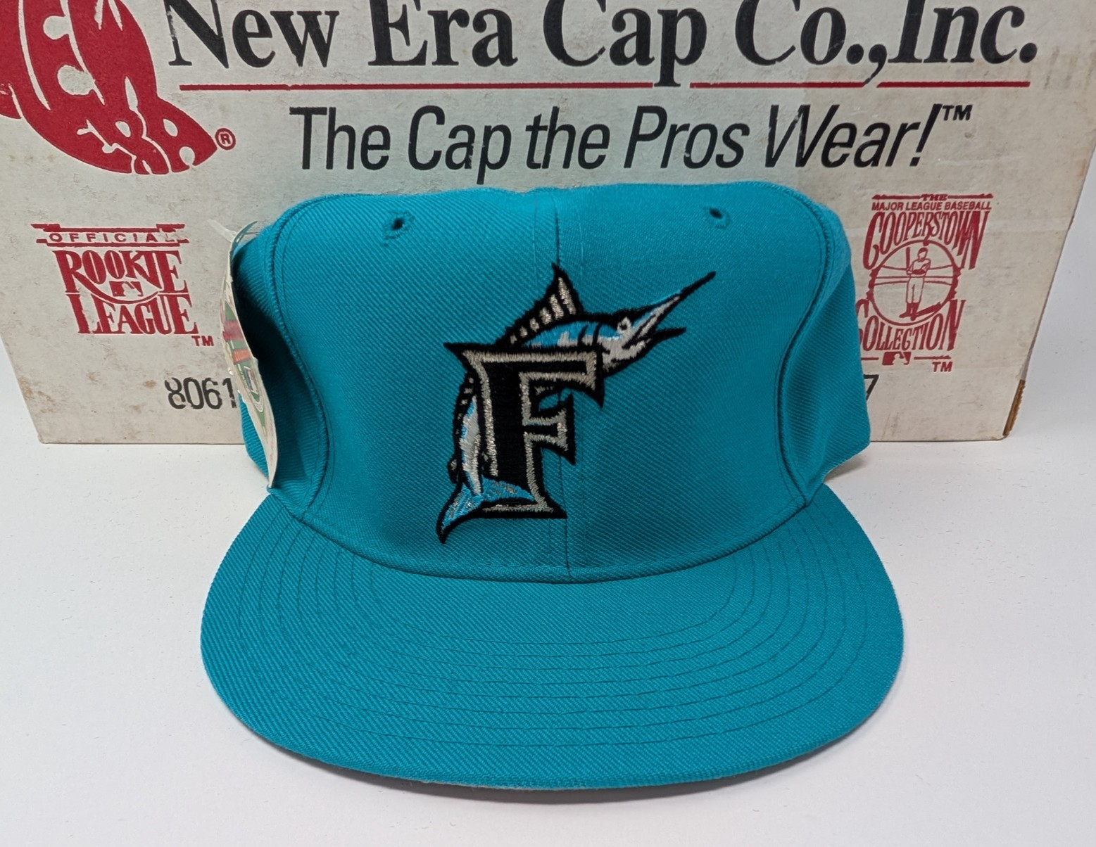 VINTAGE Florida Marlins Hat Cap Fitted 7 3/4 MLB New Era Diamond Collection 90s