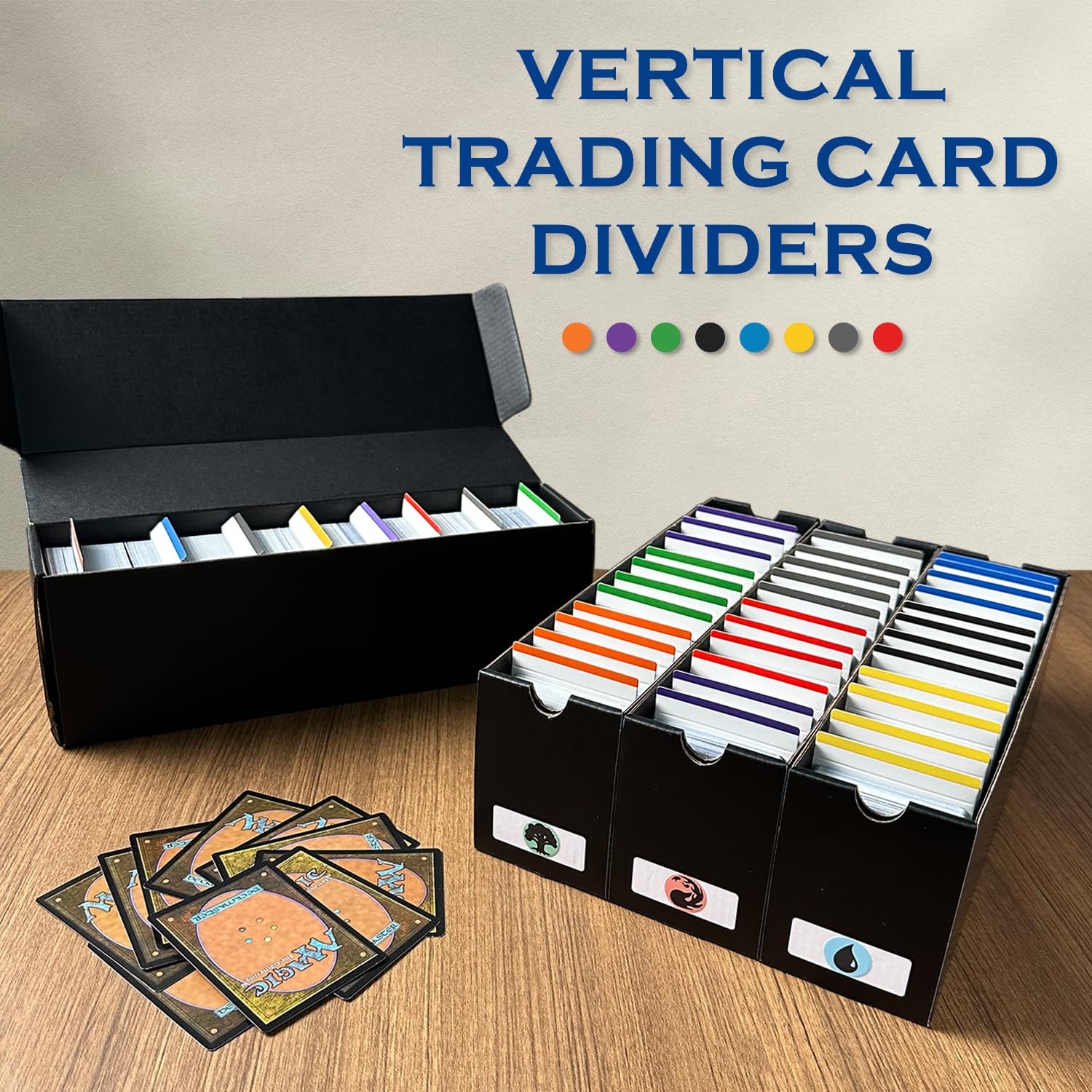 Trading Card Dividers, Multicolor Paper Card Dividers for MTG, TCG, Sports Card
