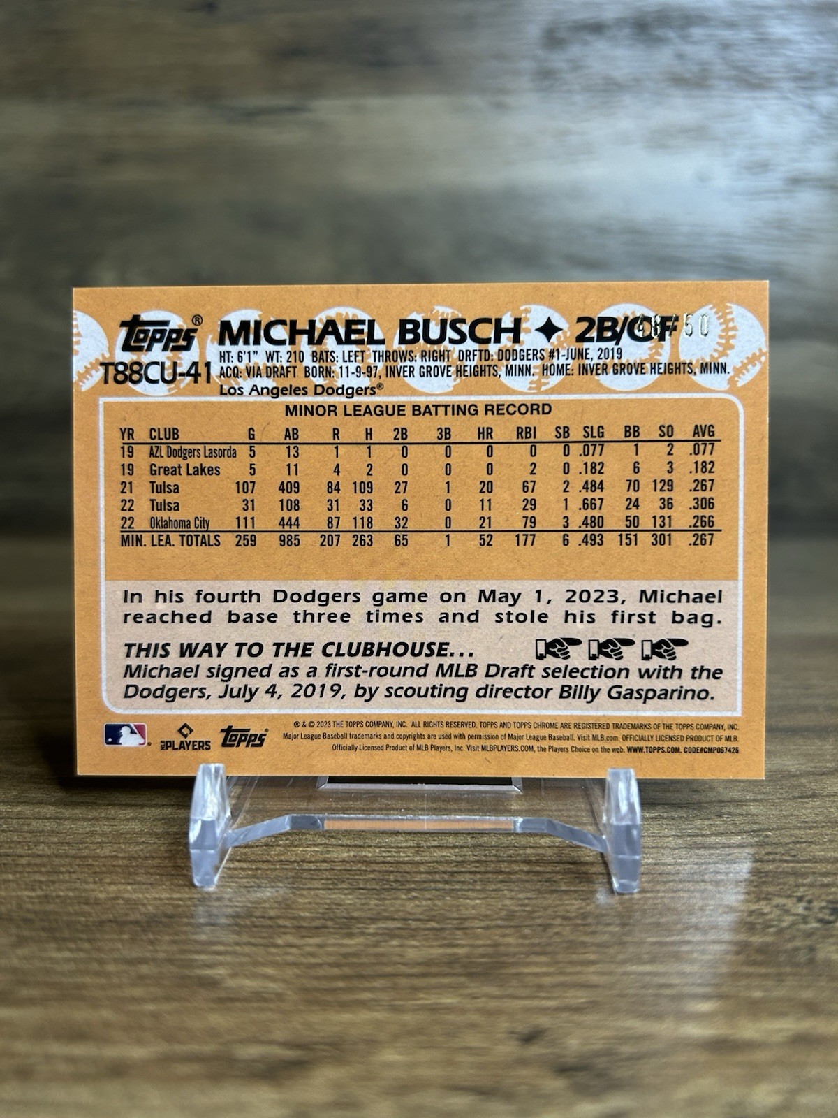 2023 Topps Update Silver Pack Michael Busch Rookie Gold Refractor /50 #T88CU-41