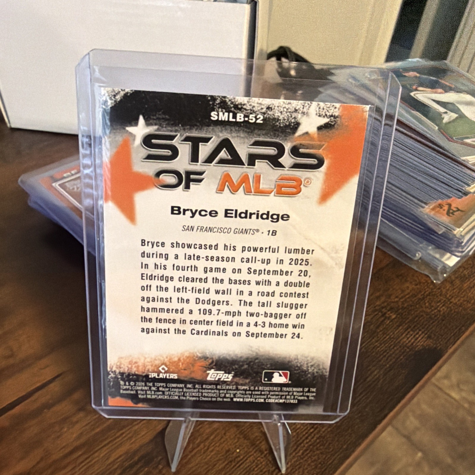 2026 Topps Series 2 ⭐Stars Of MLB⭐ #SMLB-52 Bryce Eldridge (RC) Giants