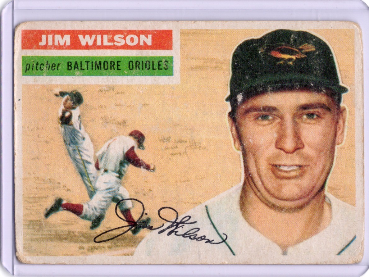 1956 Topps #171a Jim Wilson : White Back